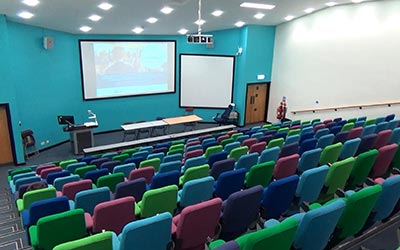 A big and very modern lecture hall of Hallam University.