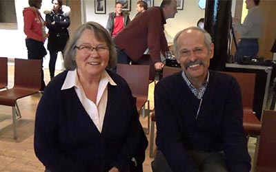 This are Bob & Mary, sitting in the main room of the St Philip's church in Sheffield. We went there together.